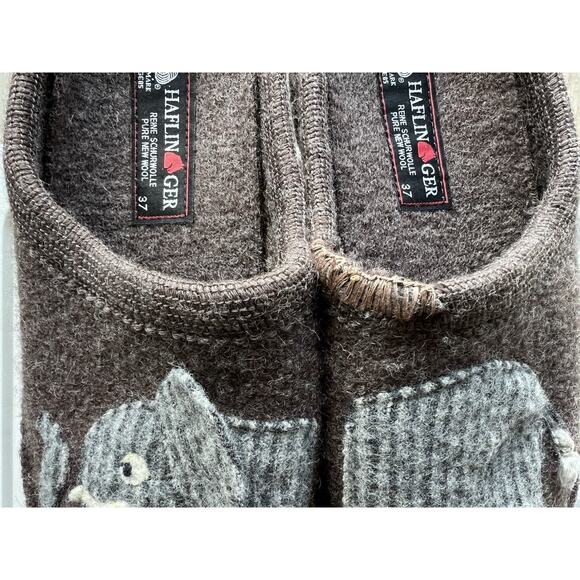 Haflinger Wool Classic brown elephant Clogs Sz 6/EU 37 Slip On Slippers Germany - Picture 7 of 7